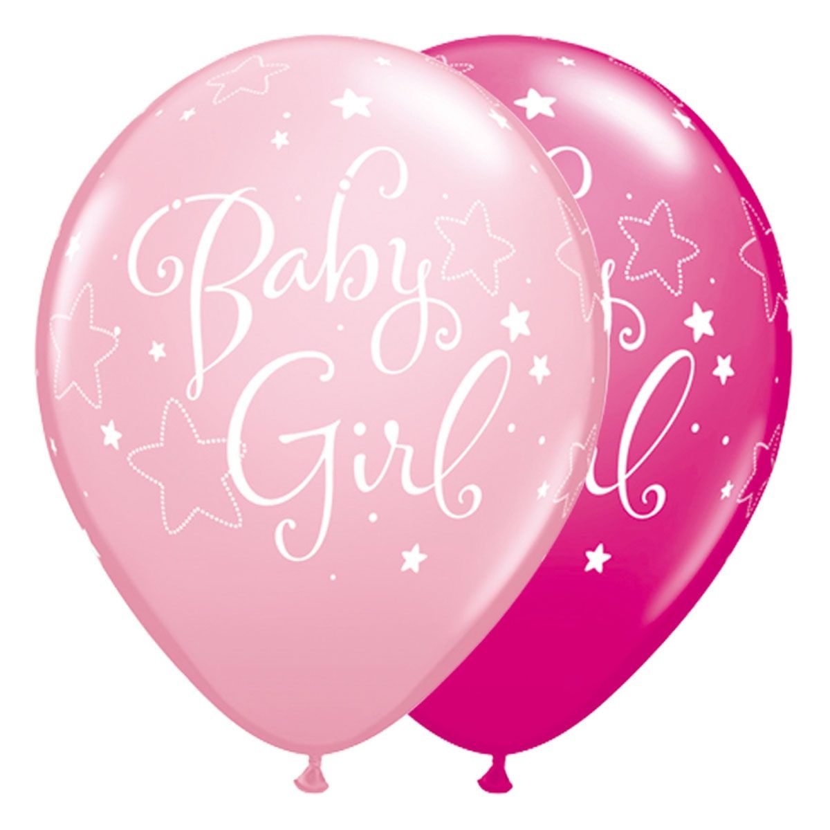 Roze baby girl ballonnen 25 stuks