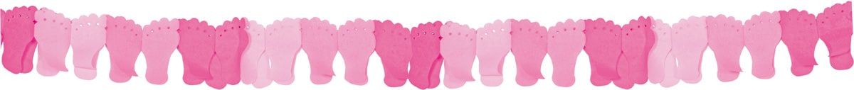 Roze baby voetjes slinger 6 meter