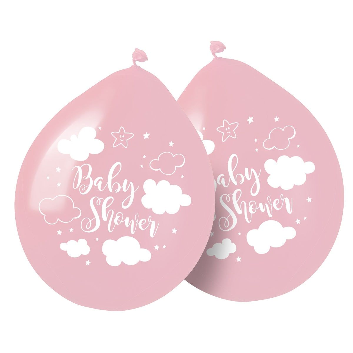 Roze babyshower meisje ballonnen 8 stuks
