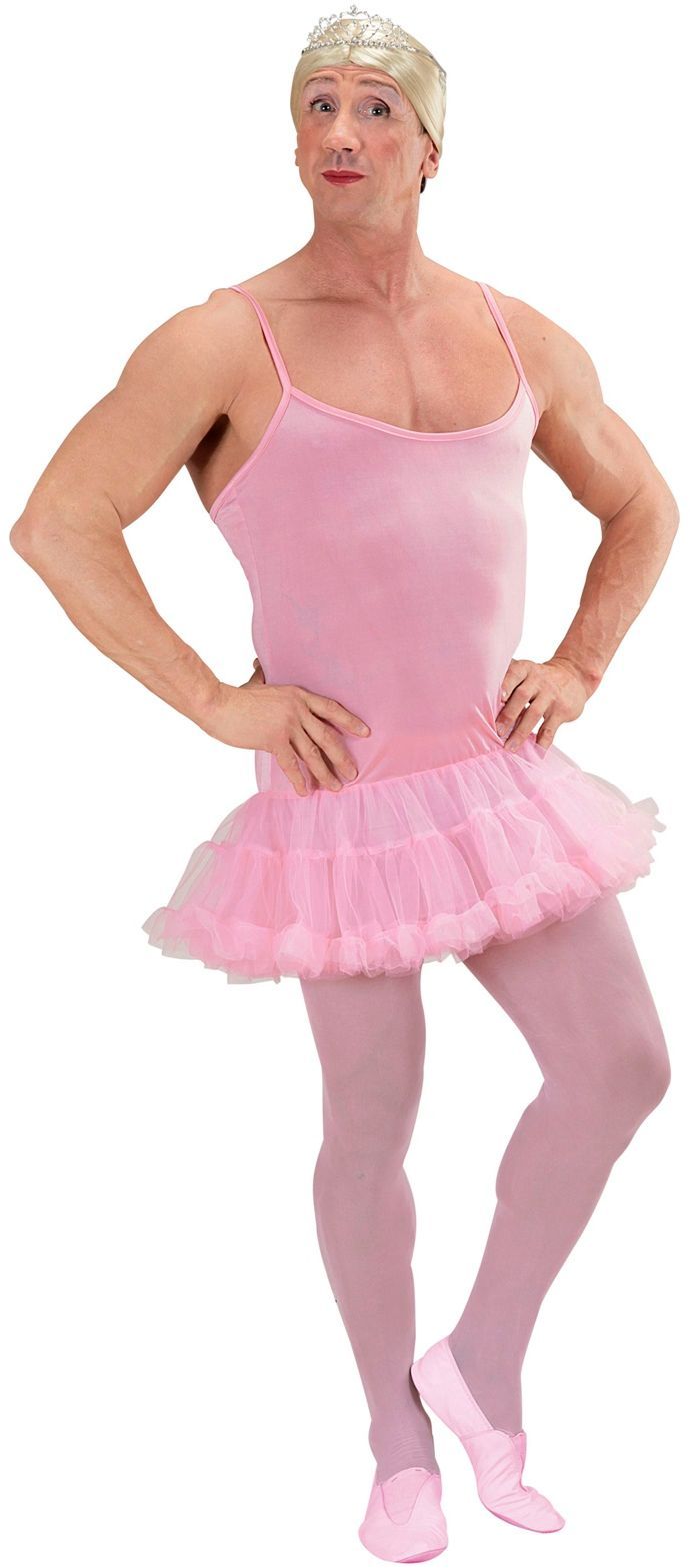 Roze ballerina travestieten jurkje