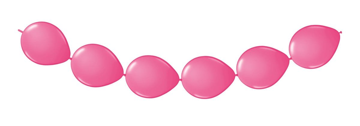 Roze ballonnenslinger knoopballon 3 meter