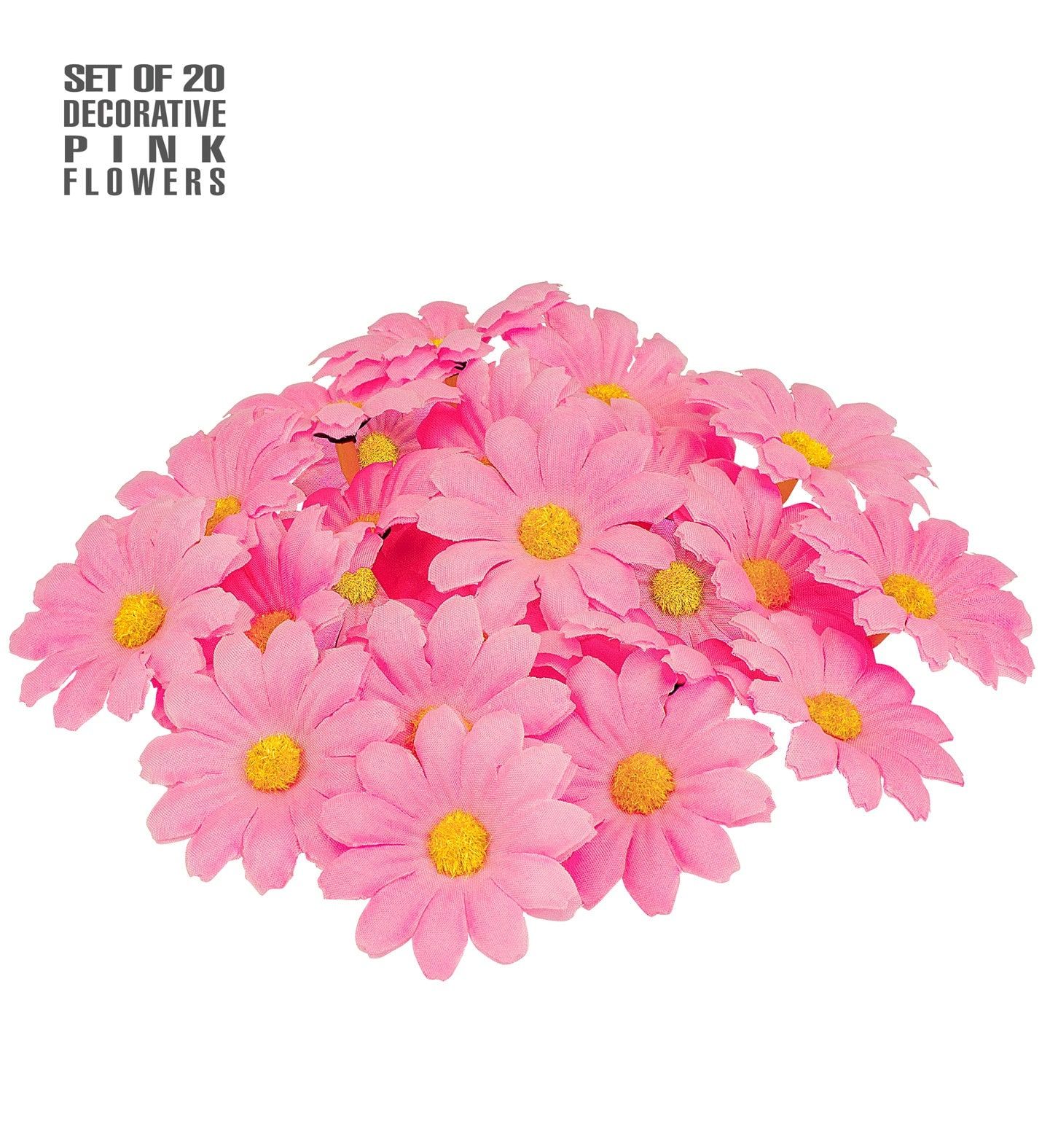 Roze Bloemen Decoratieset 20 Stuks