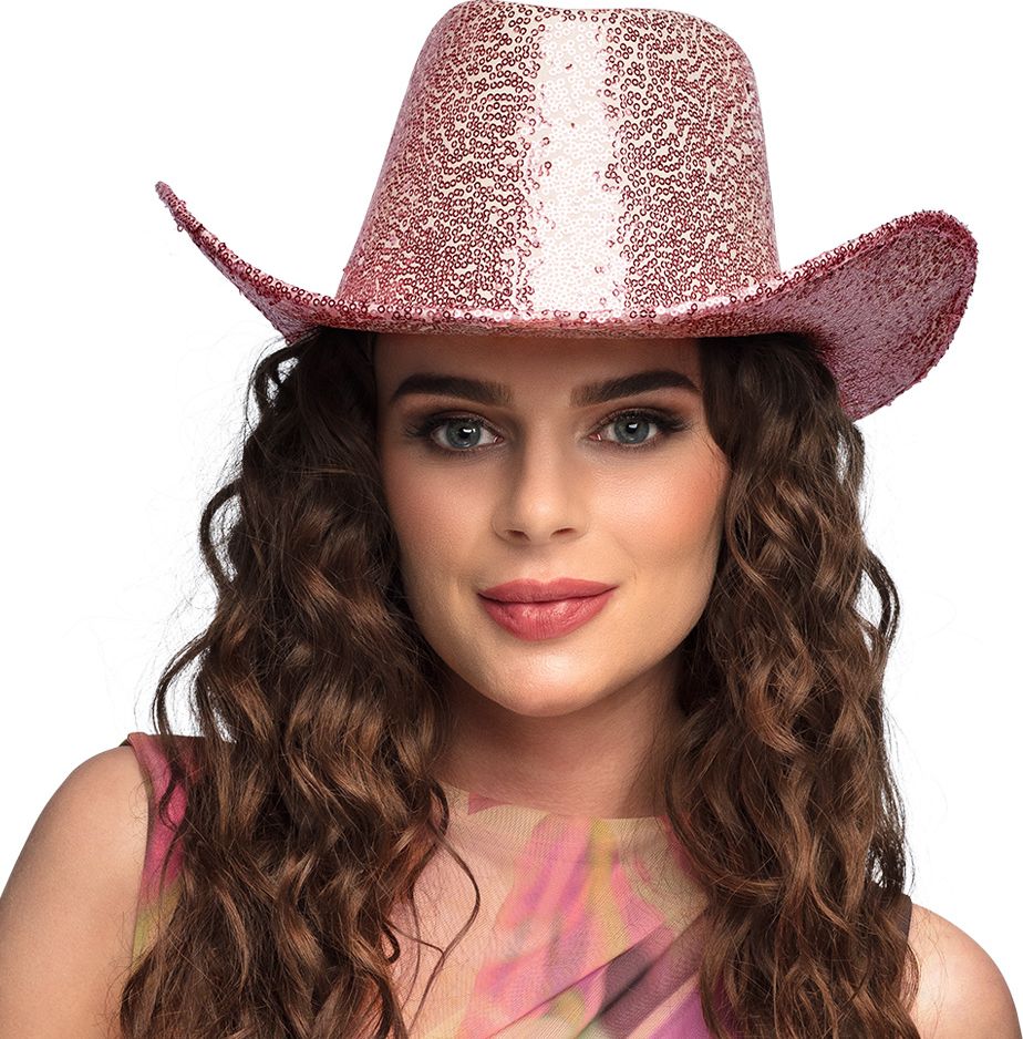 Roze Cowboy Hoed Pailletten
