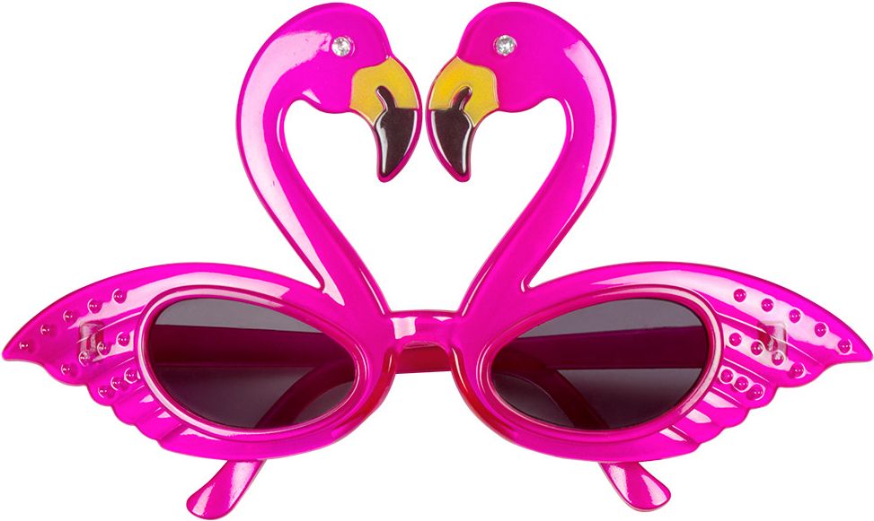 Roze flamingo feest bril