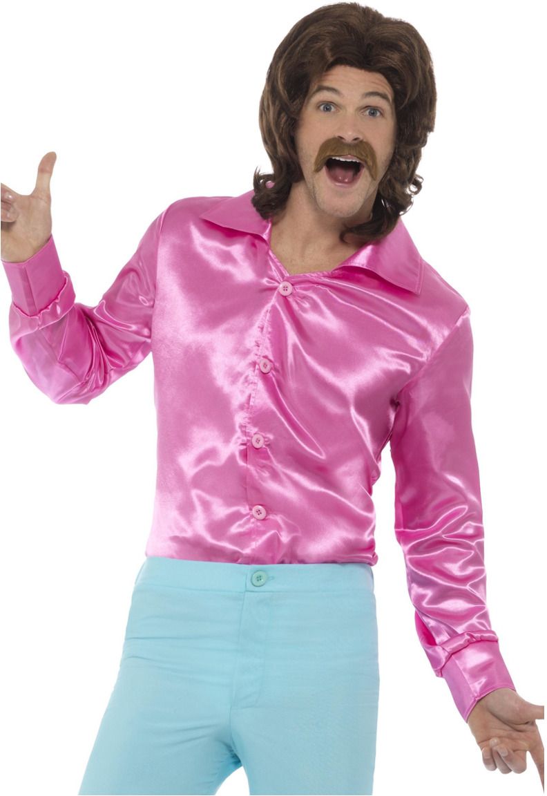 Roze flower power 60s shirt