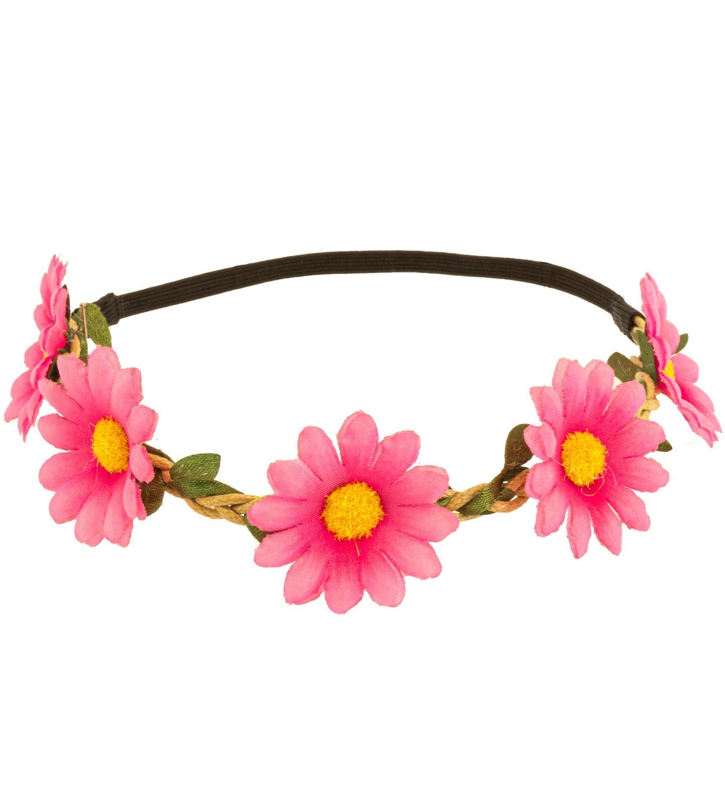 Roze Flower Power Haarband