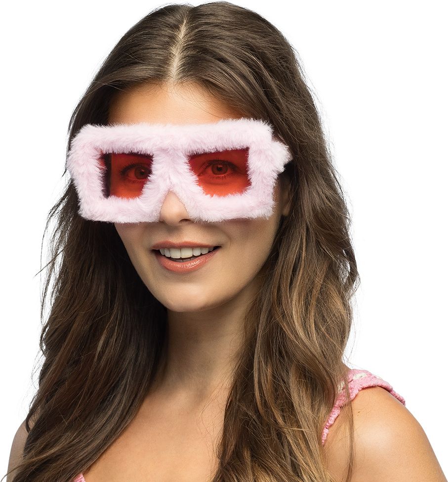Roze Fluffy Partybril