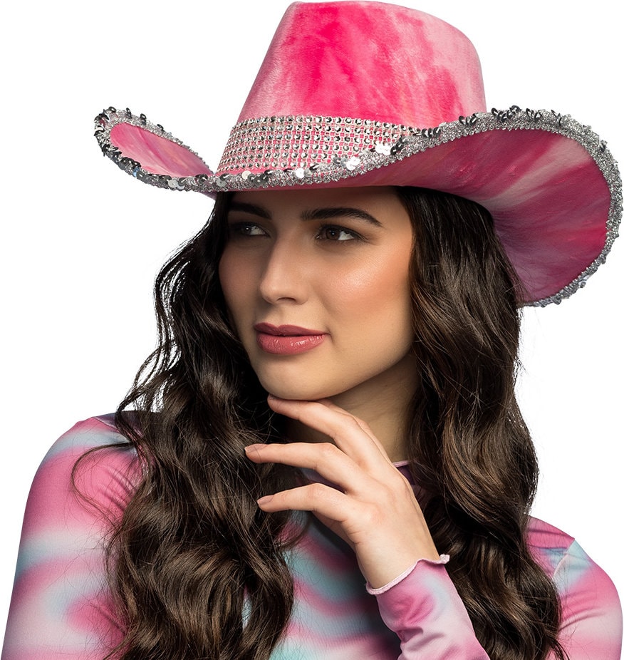 Roze Glamour Cowboyhoed