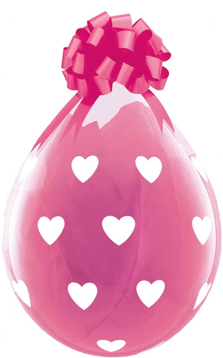 Roze hartjes stuffer ballonnen 25 stuks