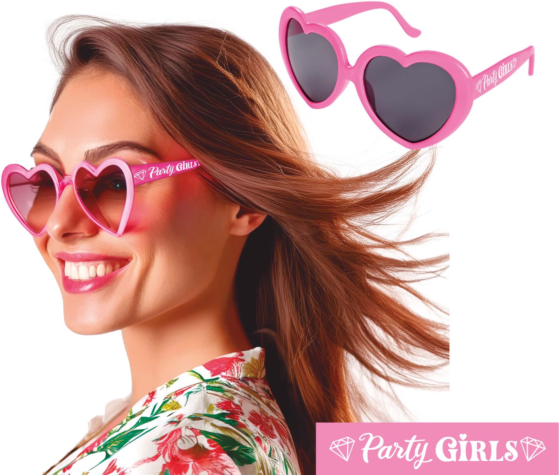 Roze Hartjesbril Party Girls