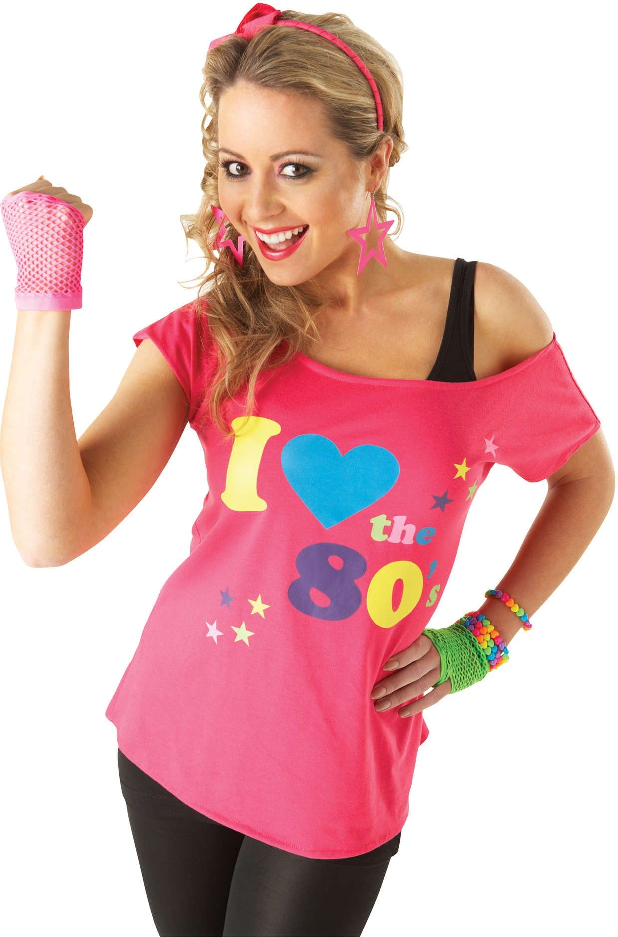 Roze Jaren 80 Shirt Dames