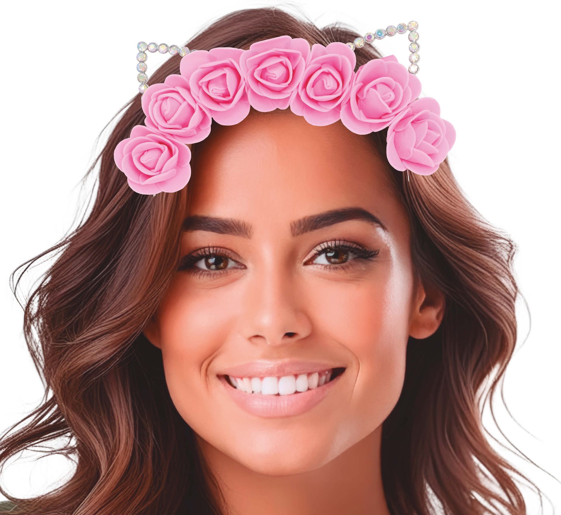 Roze Kattenoren Tiara