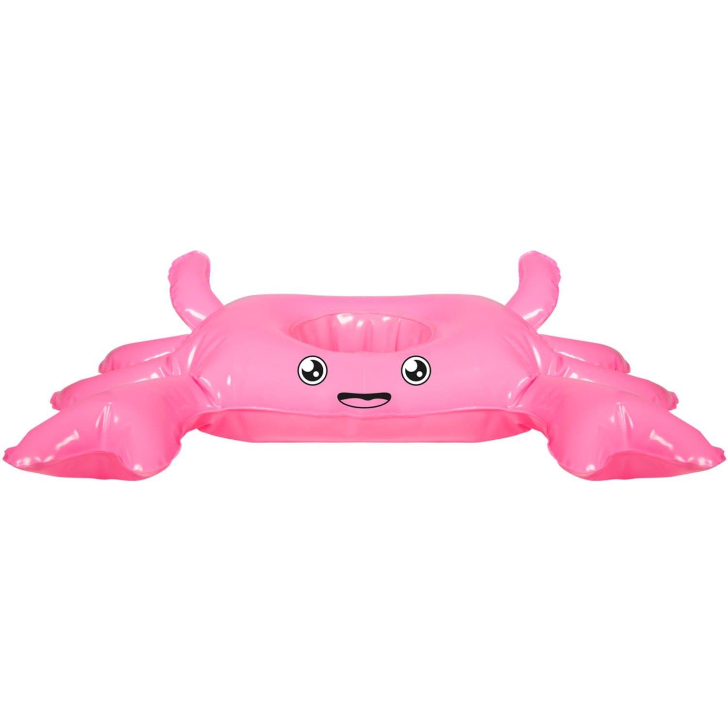 Roze krab opblaasbare bekerhouder
