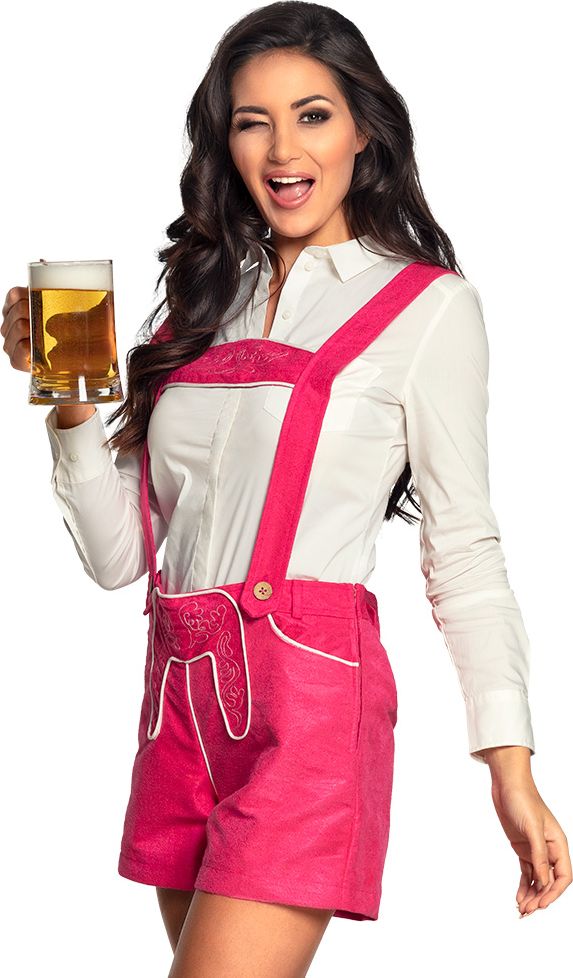 Roze lederhosen dames