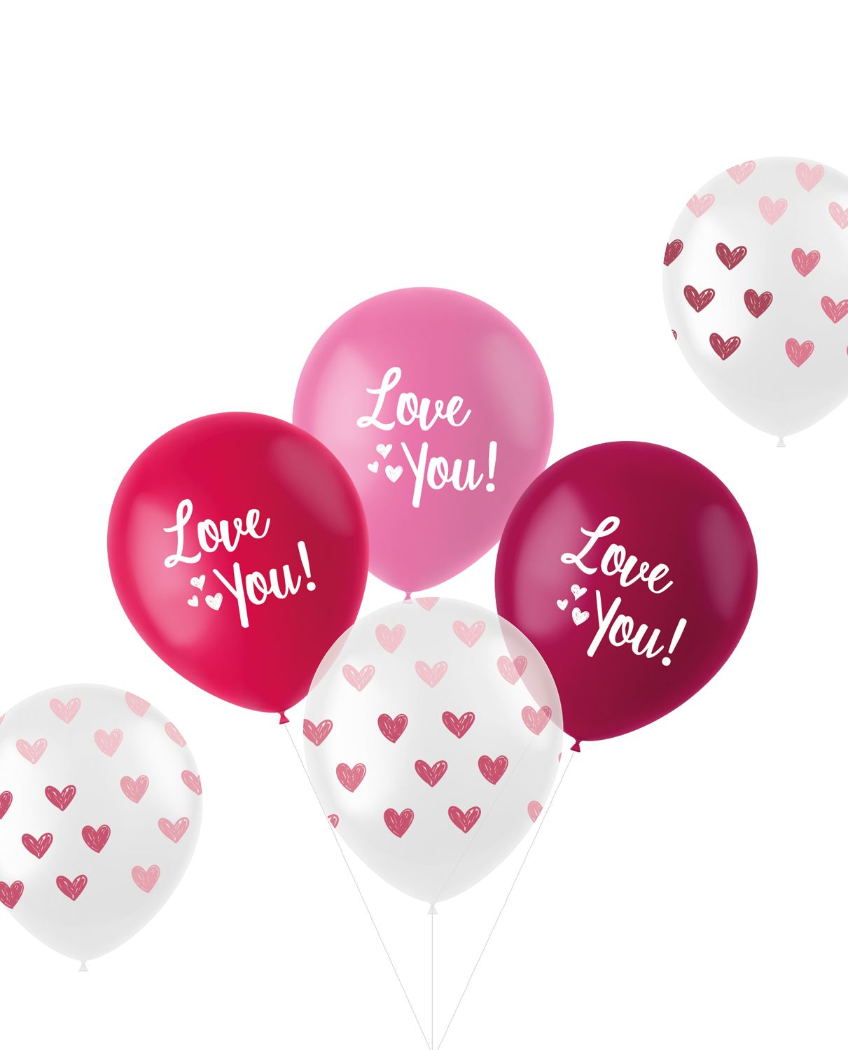 Roze 'love You' ballonnen set