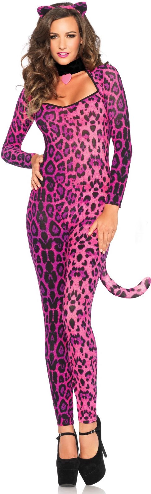 Roze luipaard kostuum