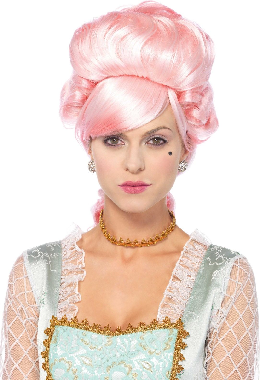 Roze Marie Antoinette pruik