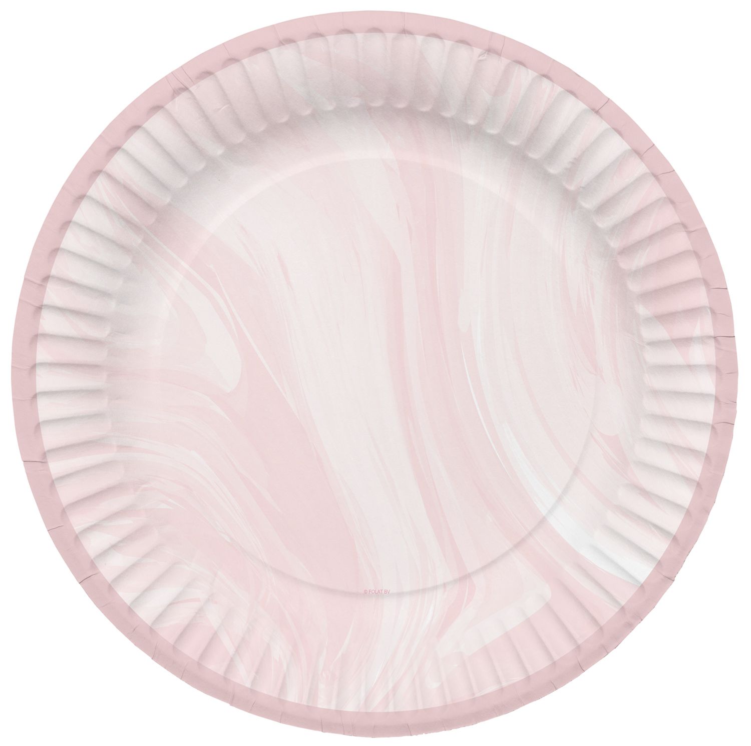 Roze marmer feestbordjes 8 stuks