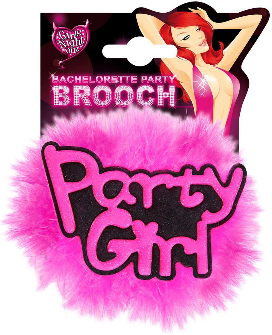 Roze party girl broche