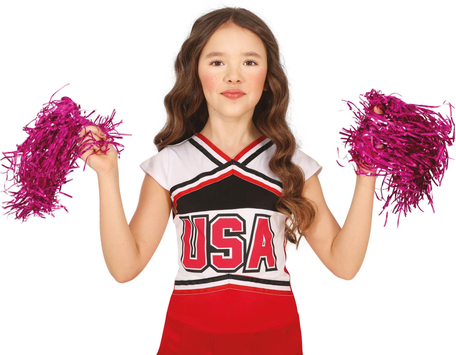 Roze Pom-Poms Meisjes 2 Stuks
