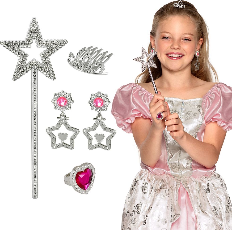 Roze prinses accessoires setje