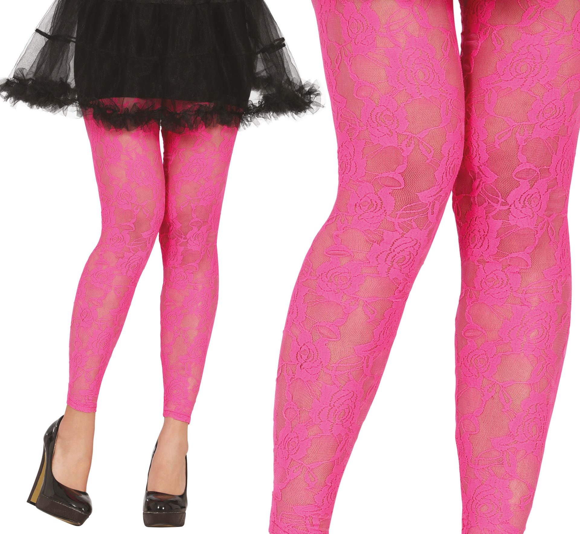 Roze Rozen Bloemen Panty Dames