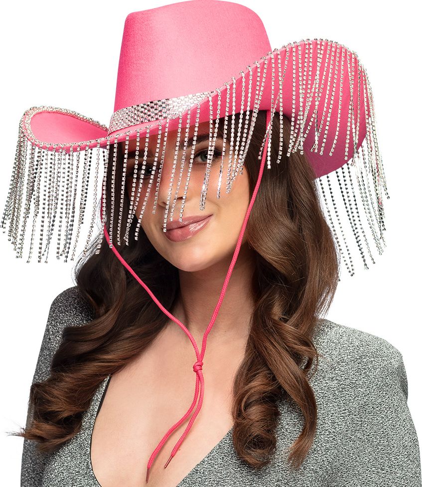 Roze Showgirl Western Hoed