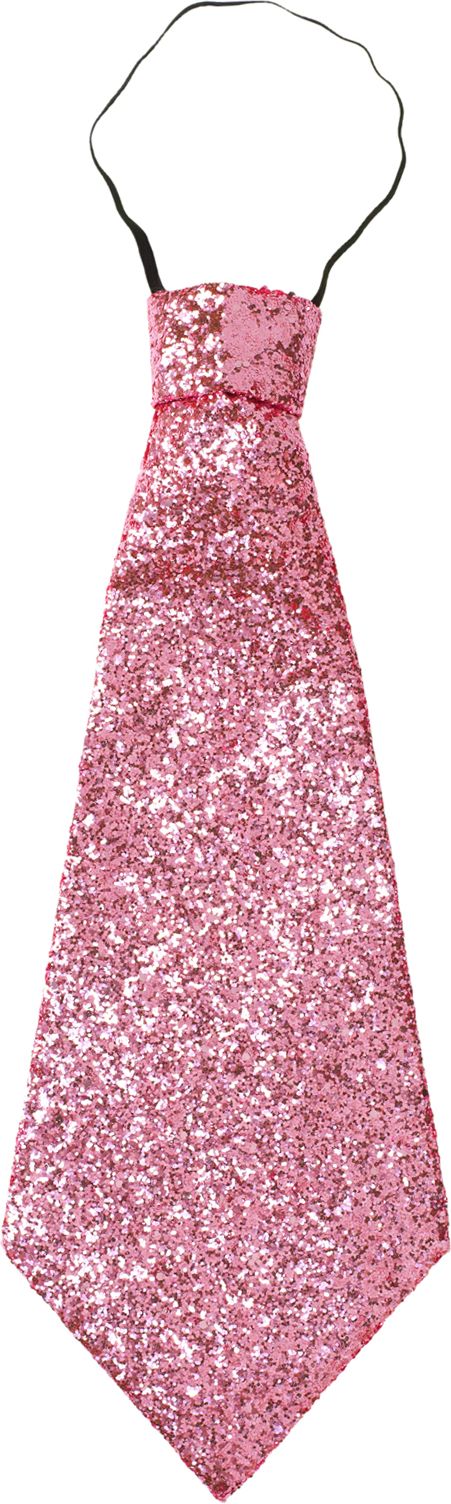 Roze stropdas glitter