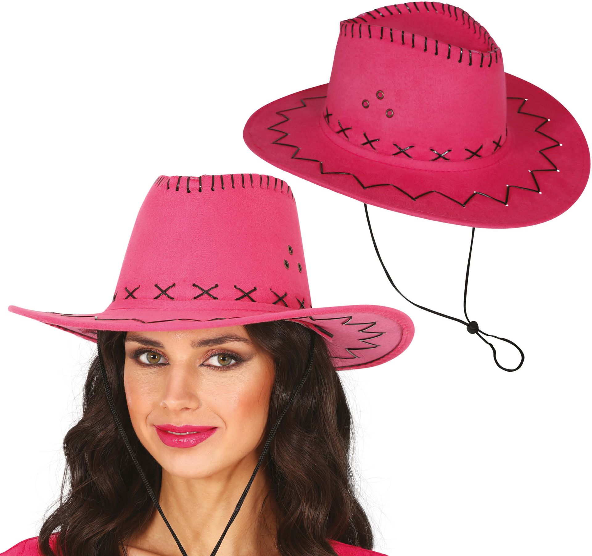 Roze Suède Cowboyhoed Dames