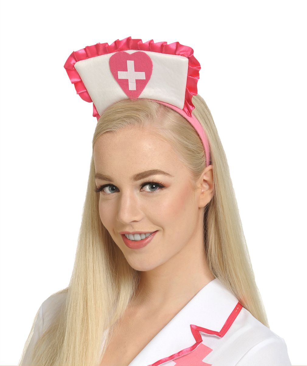 Roze verpleegsters cap tiara