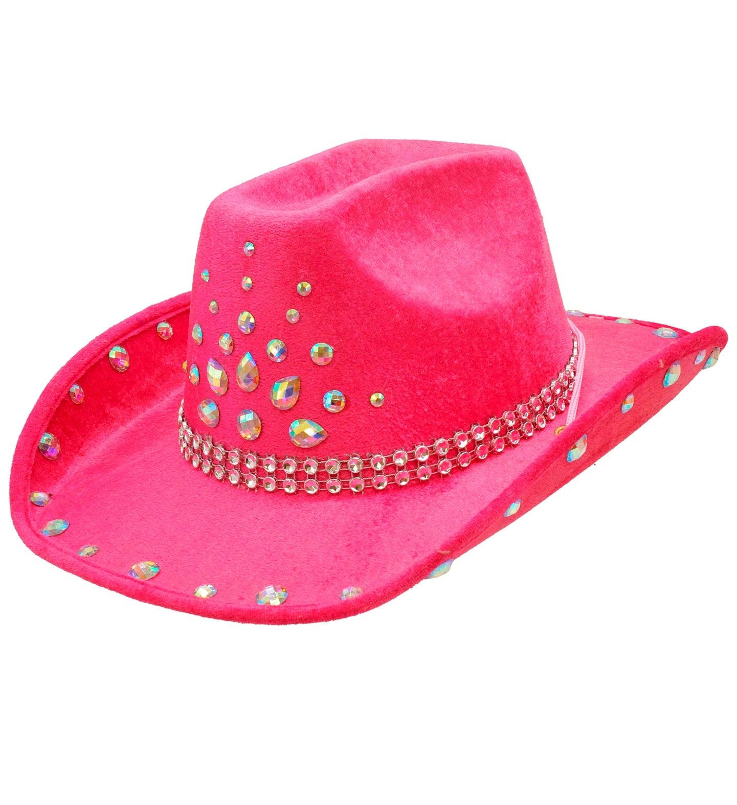 Roze Western Cowboyhoed met Strass Steentjes