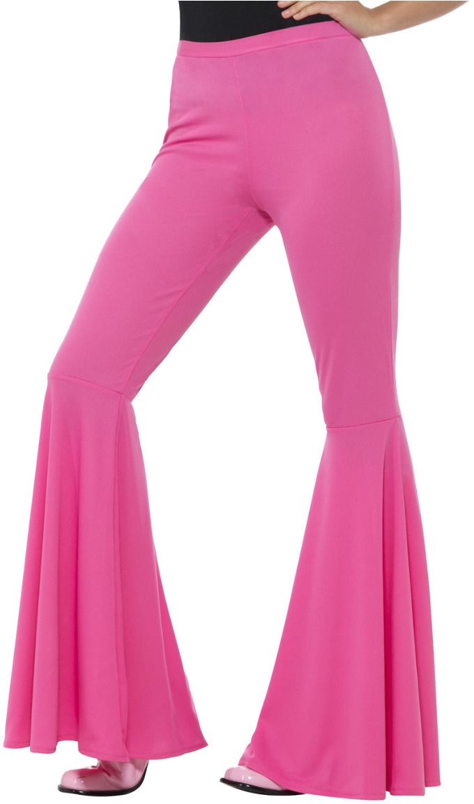 Roze wijde vrouwen broek 60s