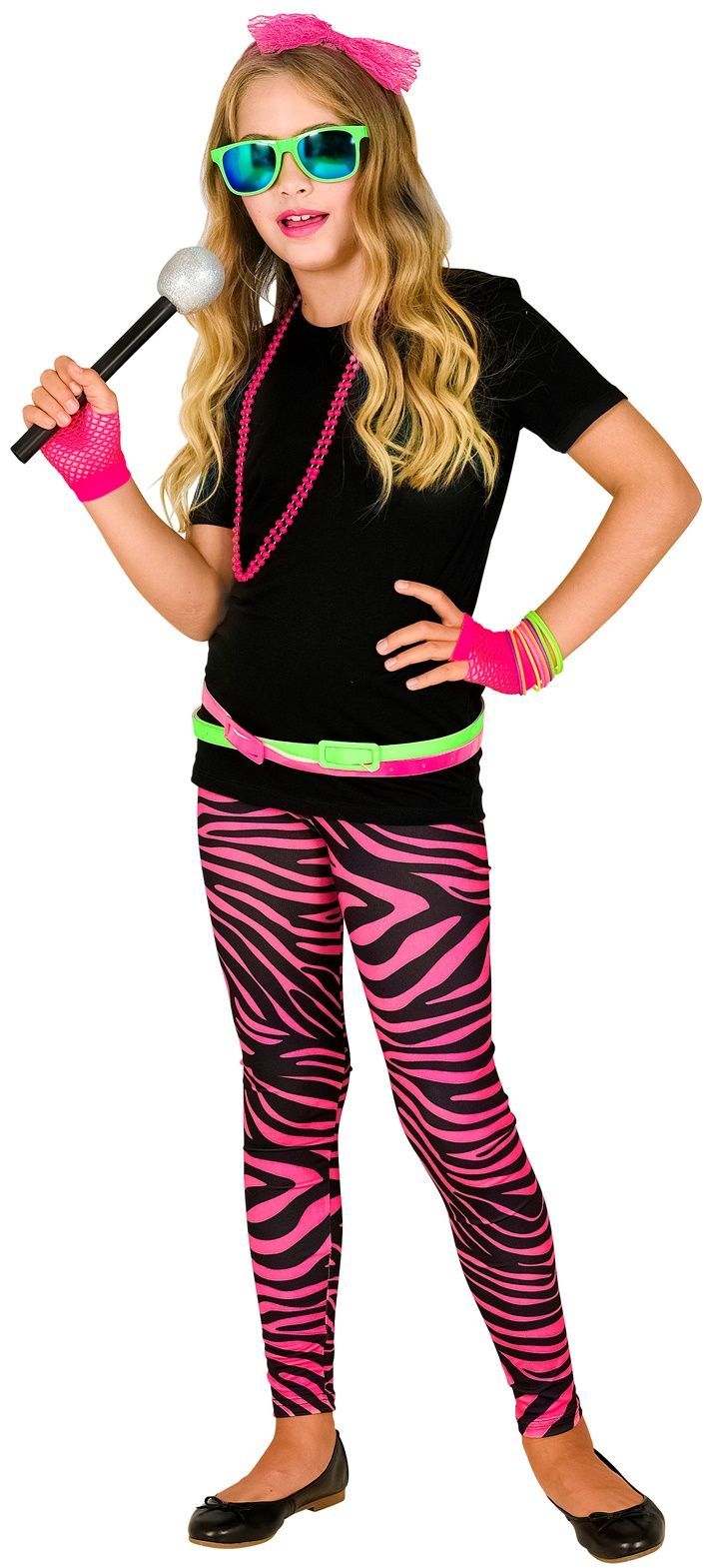 Roze zebra meisjes legging