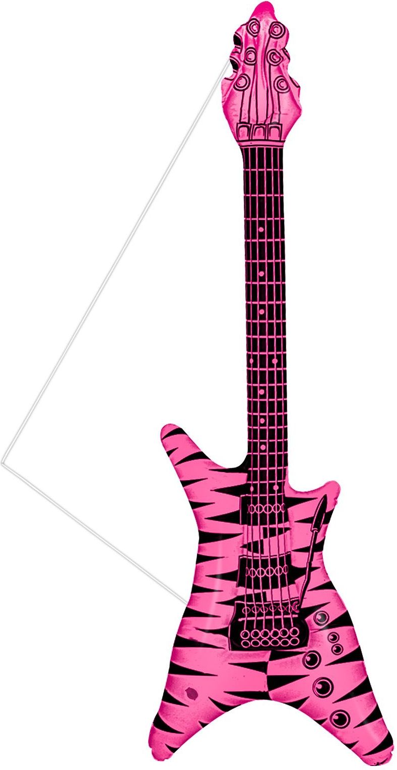 Roze zebra print hardrock gitaar opblaasbaar