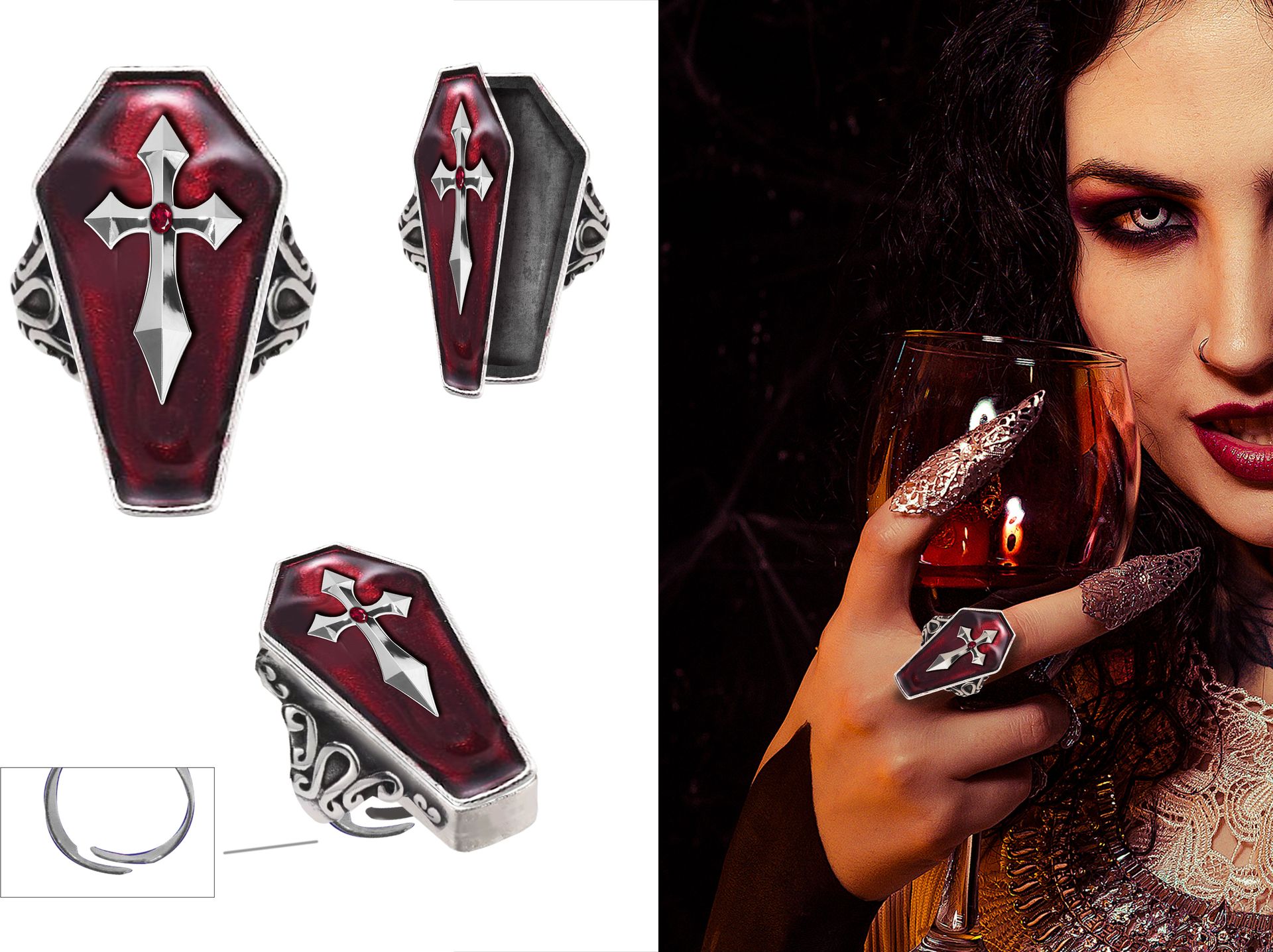 Ruby Doodskist Ring