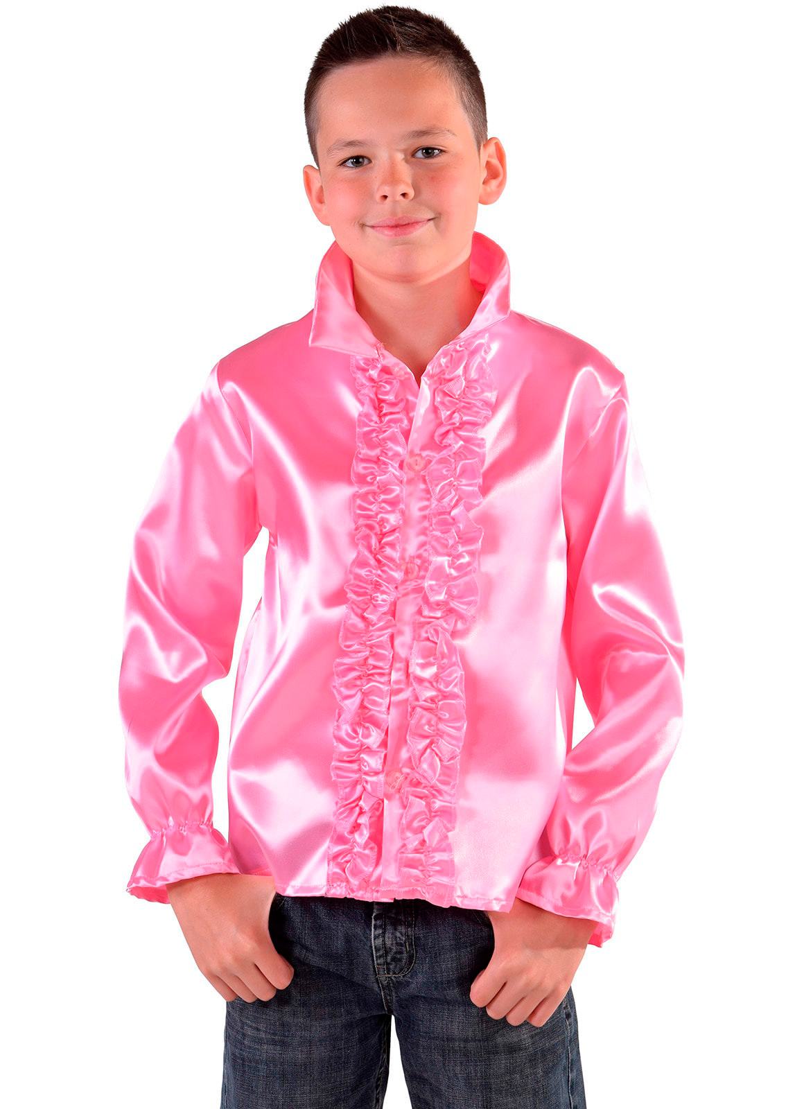 Ruches blouse licht roze jongens