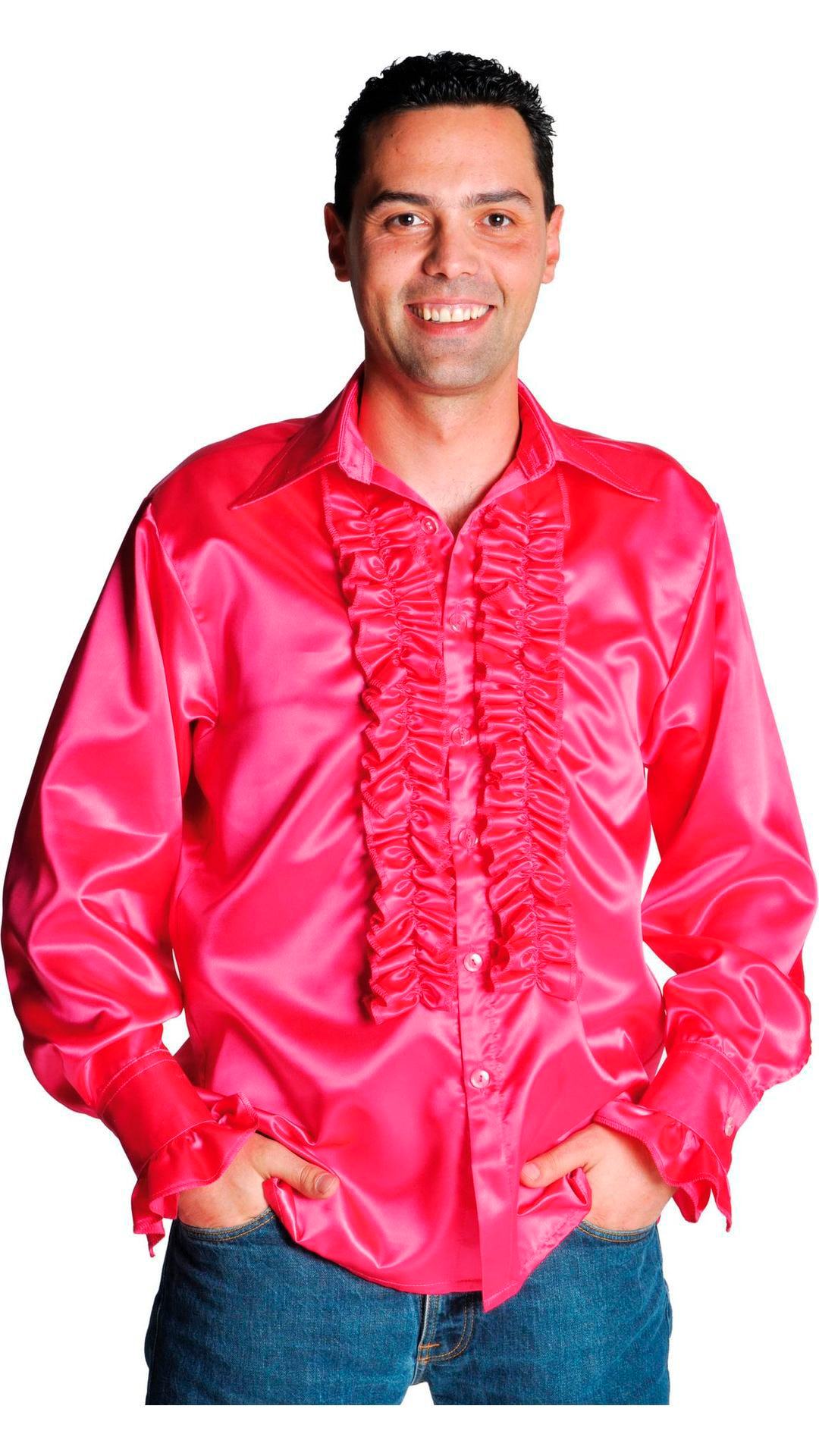 Ruches blouse roze