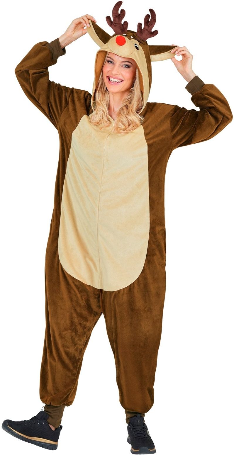 Rudolf Rendier Onesie Bruin Volwassenen