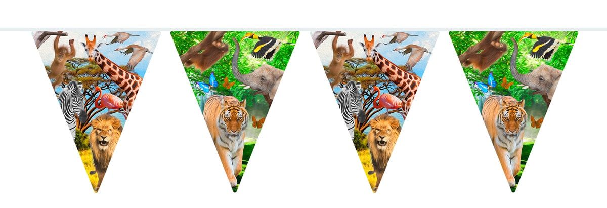 Safari party vlaggenlijn 10 meter