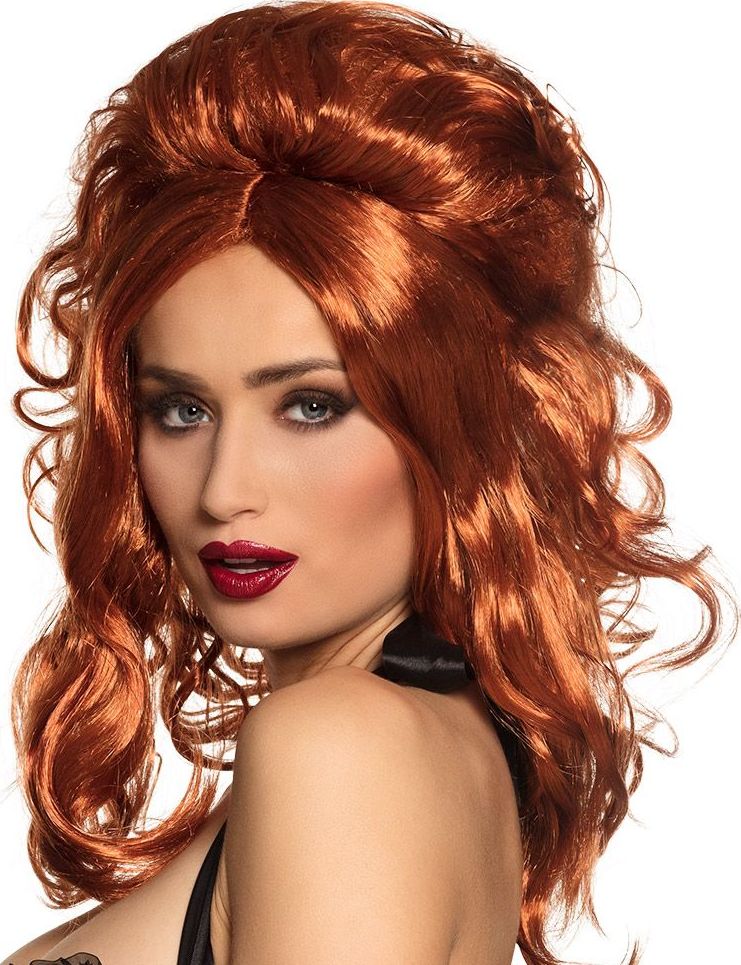 Saloon Girl Pruik Koper