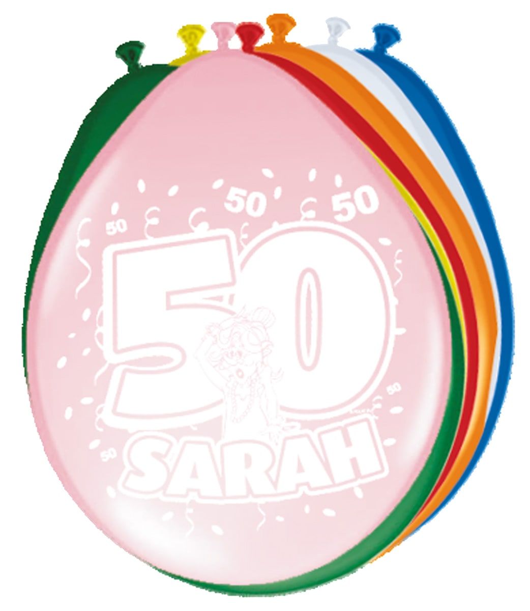 Sarah verjaardag ballonnen 50 jaar