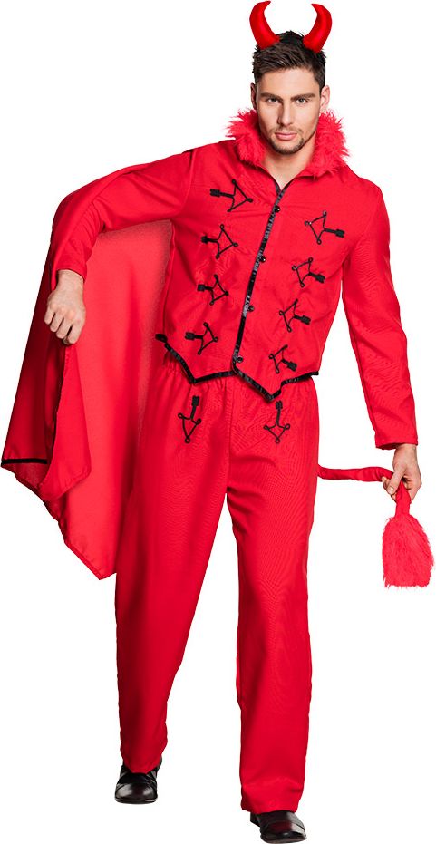 Satan outfit mannen rood
