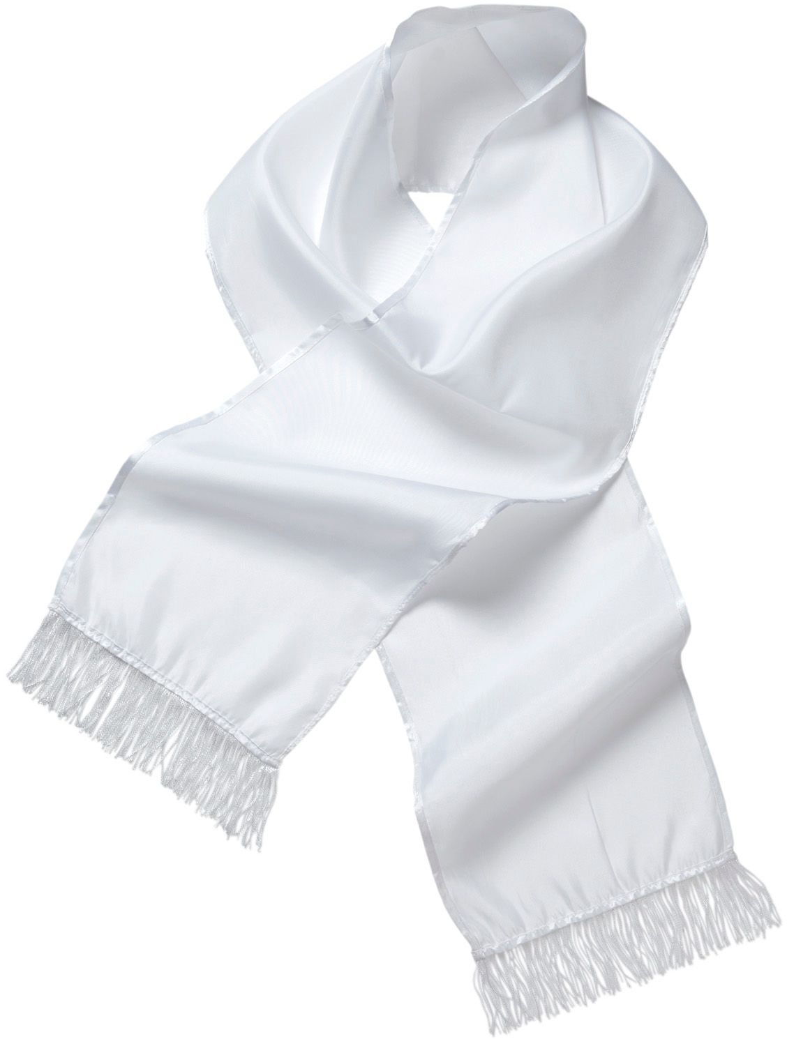 Satijnen sjaal wit