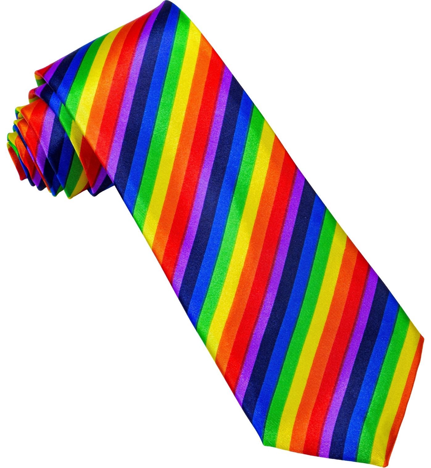 Satijnen stropdas pride regenboog