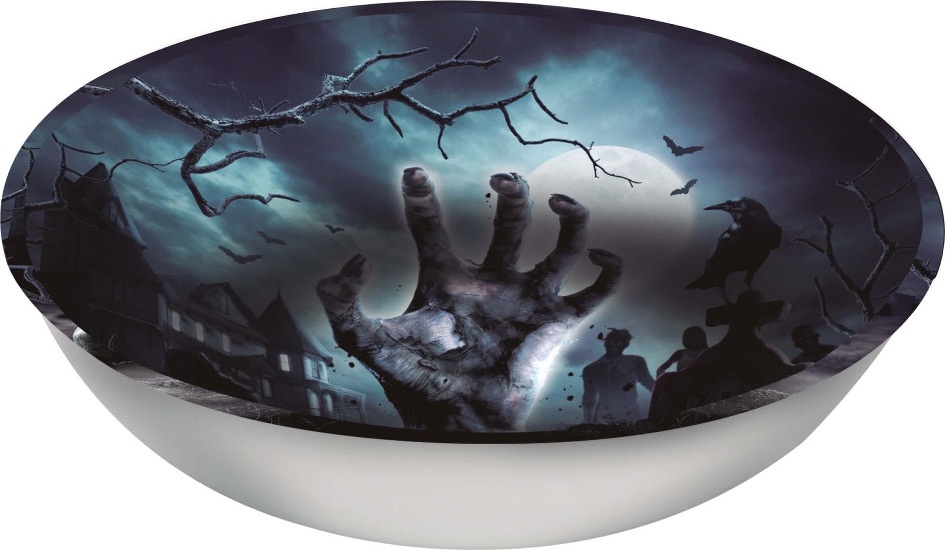 Schaal kerkhof 27 x 9 cm halloween