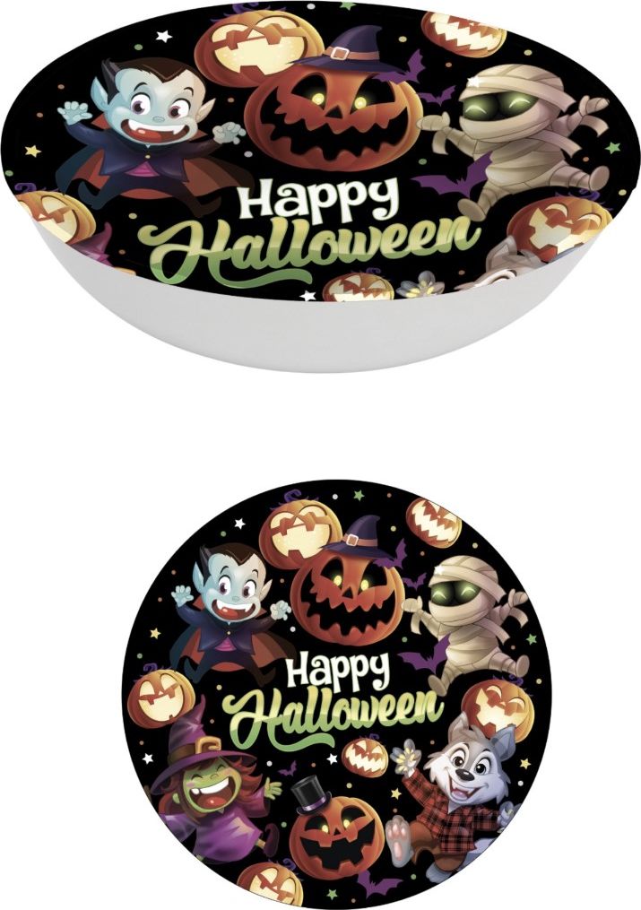 Schaal vrolijke halloween monsters 32 cm