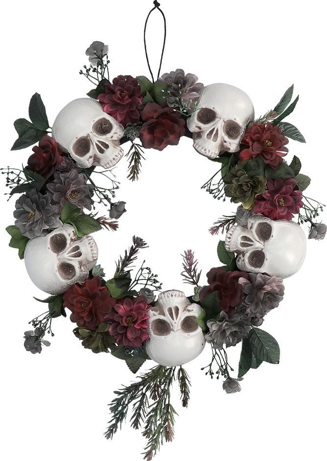Schedel Bloemenkrans Halloween Decoratie