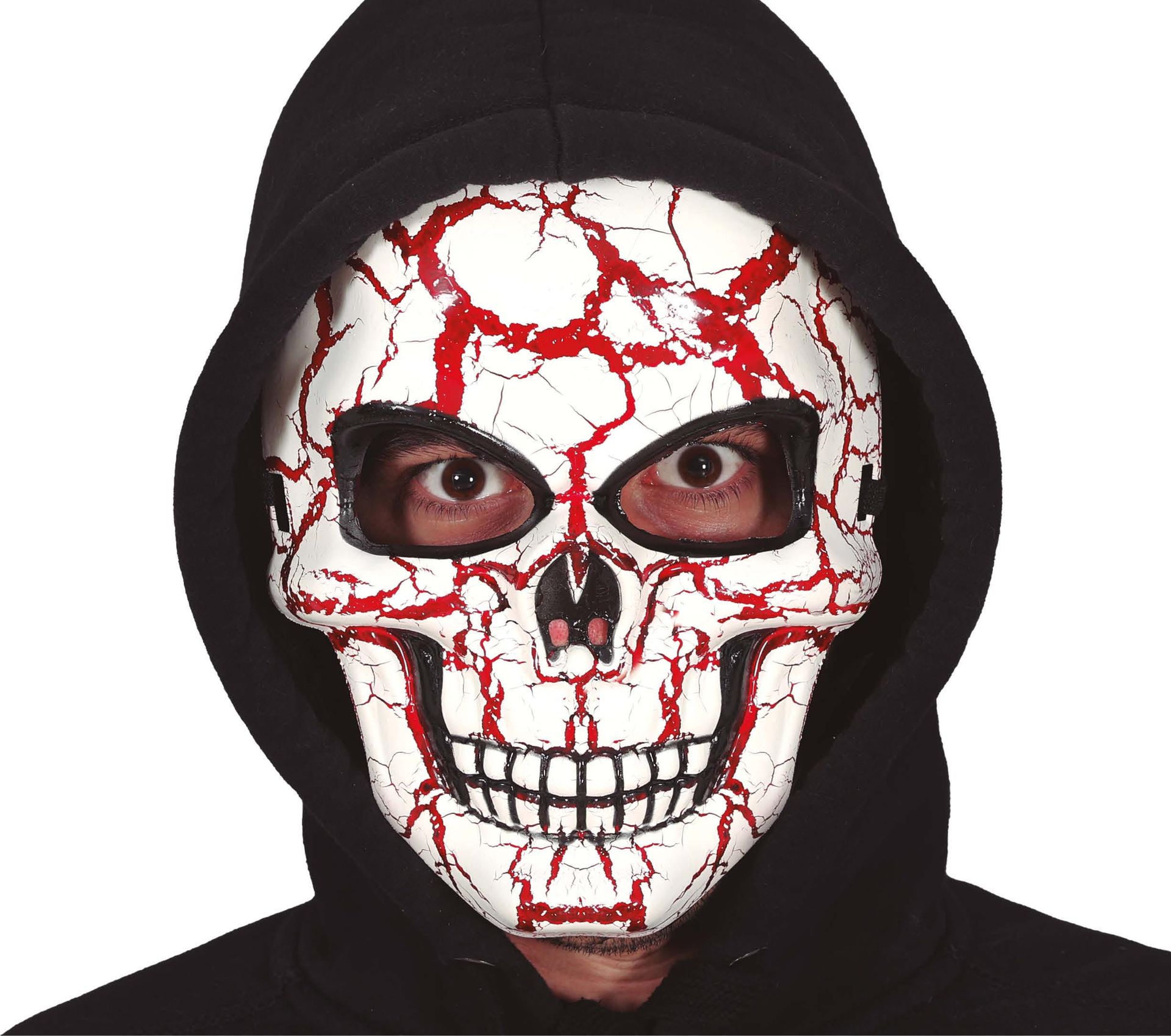 Schedel met aders masker halloween