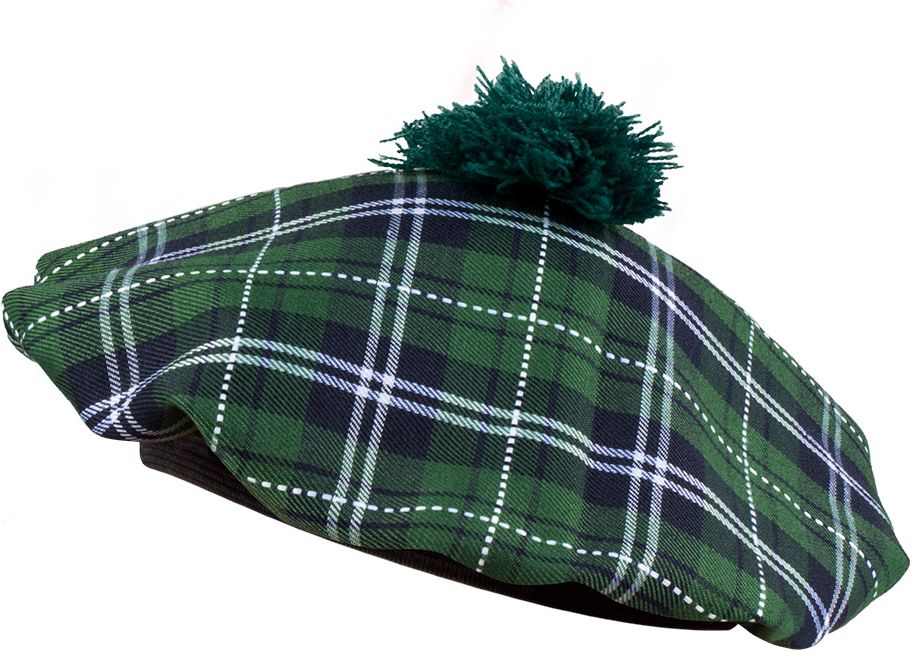Schotse baret groen geblokt