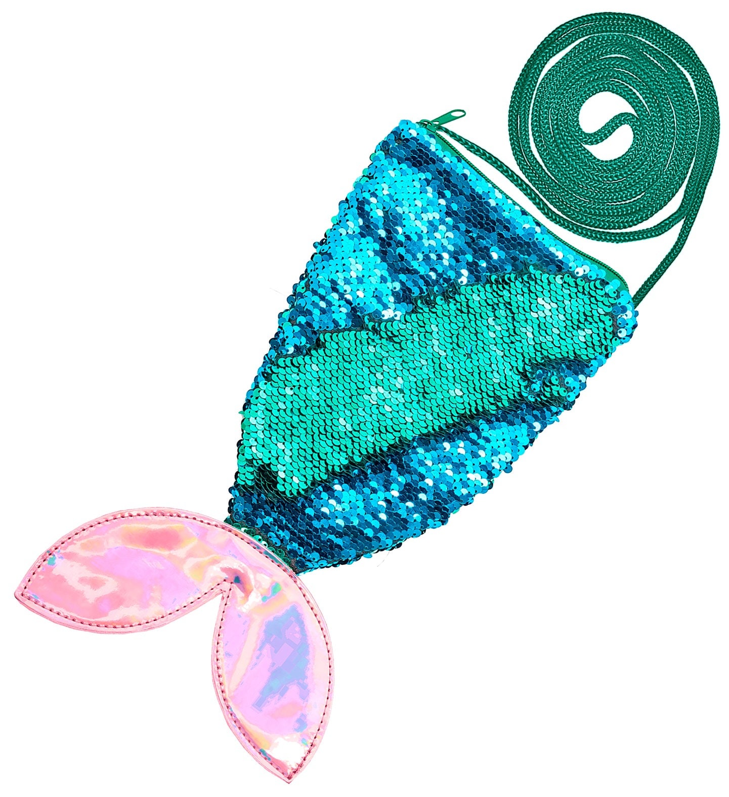 Schoudertas Zeemeermin Turquoise met Pailletten